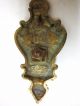 Antique Victorian Ornate Pediment Ornament Architectural Vintage Brass 1800s Metalware photo 2