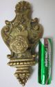 Antique Victorian Ornate Pediment Ornament Architectural Vintage Brass 1800s Metalware photo 6