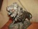 Antique Bronze Sculpture Lion Signed Painte Metalware photo 9