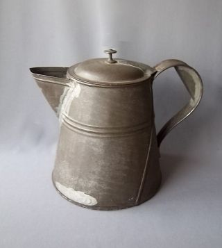 Antique Tinsmith Made Tin Coffee Pot photo