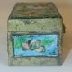 Solid Enameled Brass Stamp Box Floral Decoration 14 Metalware photo 2