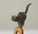Cold Painted Vienna Bronze Dog And Cat Miniature Metalware photo 2