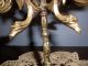 Stamped Brass Candlestick Candelabra 5 Holders Marked ' Israel ' Nice/heavy Metalware photo 2