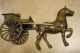 Vintage Brass Horse Carriage Cart,  Victorian,  1940 ' S Metalware photo 1