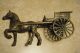 Vintage Brass Horse Carriage Cart,  Victorian,  1940 ' S Metalware photo 2
