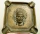 Antique? Vintage Bronze Brass American Indian Chief & Headdress Ash Tray Judd? Metalware photo 3