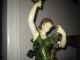 Vintage French Lady Figural Spelter Newel Post Planter Jardinere Vase Not Lamp Lamps photo 4