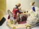 Wonderful Large Dresden Full Lace Figurine Man & Woman Playing Chess Signed Figurines photo 10