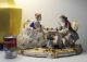 Wonderful Large Dresden Full Lace Figurine Man & Woman Playing Chess Signed Figurines photo 1
