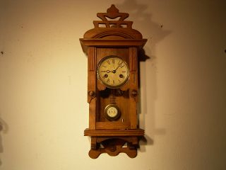 Antique German - Junghans - Mini - Wall Clock At.  1900 - 1920 photo