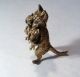Very Rare Miniature Antique Bergman Geschutzt Austrian Bronze Cat & Kittens Metalware photo 2