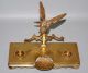 19th C Antique Figural Austrian Vienna Bronze Inkstand Or Inkwell W Bird Metalware photo 1