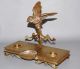 19th C Antique Figural Austrian Vienna Bronze Inkstand Or Inkwell W Bird Metalware photo 4