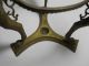 Unique Ornate Antique Brass Flying Triple Sphinx Vase Holder Stand - Victorian Metalware photo 9