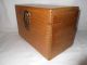 Vintage Wooden Box With Great Brass Hardware Boxes photo 2