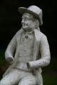& Rare 18th C.  Staffordshire Of The Seated Male In Tricorn Hat C1780 Figurines photo 3