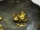 China Ancient Antique Bronze Frog & Flower Dish,  Tray,  Plate Decoration Metalware photo 2