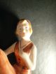 Bathing Beauty Figurine Half Doll Related Holds Paper Umbrella Marked Foreign Figurines photo 2