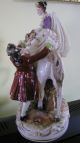 Dresden Large Lace Figurine Group Of A Horse Lady And Gent Victorian Germany Figurines photo 4