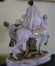 Dresden Large Lace Figurine Group Of A Horse Lady And Gent Victorian Germany Figurines photo 5
