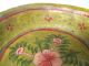 Vintage Toleware Paper Mache Fruit Bowl Hand Painted Made In India Yellow Pink Toleware photo 4