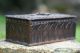 19th C.  Black Forest Oak Wooden Box With Flower & Leaf Carvings To Top Boxes photo 1