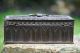 19th C.  Black Forest Oak Wooden Box With Flower & Leaf Carvings To Top Boxes photo 5