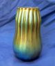 Laege Vintage Gold Favrile Iridescent Gourd Squash Shaped Art Glass Vase Vases photo 1