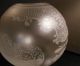 Fine Antique 19th C Etched Ball Shade For Gone W/ Wind,  Banquet,  Piano Oil Lamp Lamps photo 2