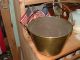 Antique Hammered & Turned Brass Bucket Hand Forged Hande W/ Copper Rivets 1889 Metalware photo 5