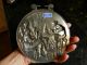 Sks Zinn 95% German Pewter Wall Plate Gathering Around The Table Metalware photo 1