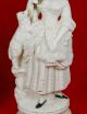 Staffordshire Porcelain Figurine Girl & Boy W Dogs Set 2 Antique C1860 Figurines photo 6