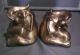 Pair Of Pm Craftsman Brass Elephant Bookends Metalware photo 3