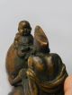 China Folk Jigong Buddha With A Child On Gourd Bronze Statue,  Deco.  Lovely Metalware photo 2