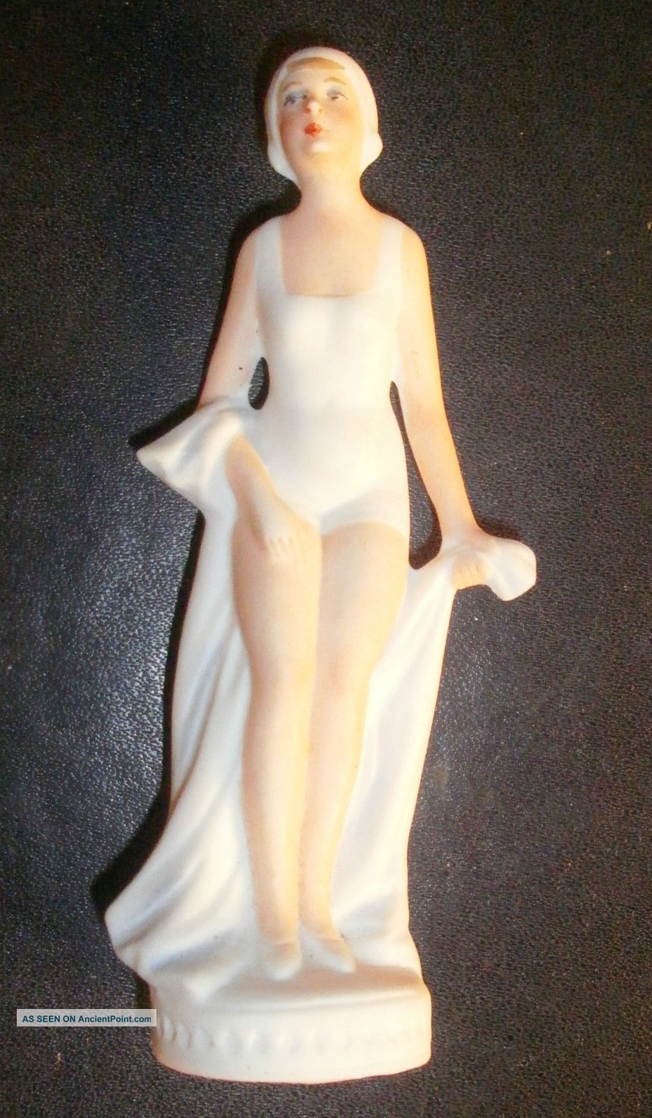 Rare Marked Germany Bathing Beauty Figurine Half Doll Related 3.  5 Inches Figurines photo