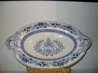 Wedgwood Mandarin Blue & White Floral Butter Dish photo