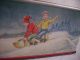 Lithograph Winter - Sleigh - Snow - Children - Christmas Biscuit Tin - Sweden Metalware photo 7