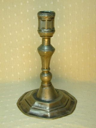 Rare Pewter 1700 French Candlestick photo