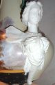 Pair French Continental Porcelain Vases Urns Old Paris Winged Mounts & Cherubs Vases photo 2