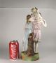 Vintage Bisque Figural Group Biscuit Porcelain Man Woman & Child Figurine Figure Figurines photo 2