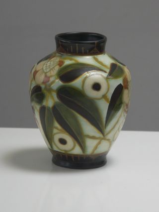 Old Art Deco Vase Boch Keramis Designed By Charles Catteau Antique photo