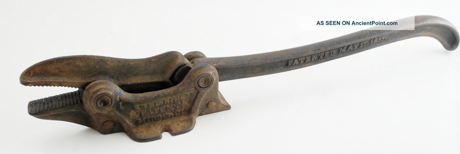 1857 Frisbie ' S Patent Nutcracker,  Middletown,  Conn, Metalware photo