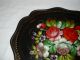 Vtg Tole Painted Signed And Stamped Serving Tray Toleware photo 2