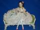 Antique Volkstedt German Porcelain Dresden Lace Seated Ballerina Dancer Figurine Figurines photo 1