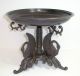 3 Days Only Bronze Metalware 3 Swans Large Centerpiece Compote Bowl - Age Unk Metalware photo 4