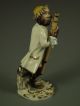 Antique Volkstedt German Porcelain Monkey Band Bassoon Player Dresden Figurine Figurines photo 1