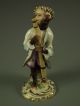 Antique Volkstedt German Porcelain Monkey Band Bassoon Player Dresden Figurine Figurines photo 5