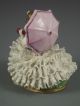 Antique German Sitzendorf Dresden Lace & Flowers Girl With Umbrella Figurine Figurines photo 7