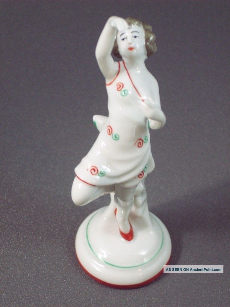 Delicate Art Deco Galluba & Hoffman Porcelain Female Figurine Figurines photo