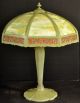 Antique American Miller Slag Glass Bronze Table Lamp Arts & Crafts Mission 1915 Lamps photo 1